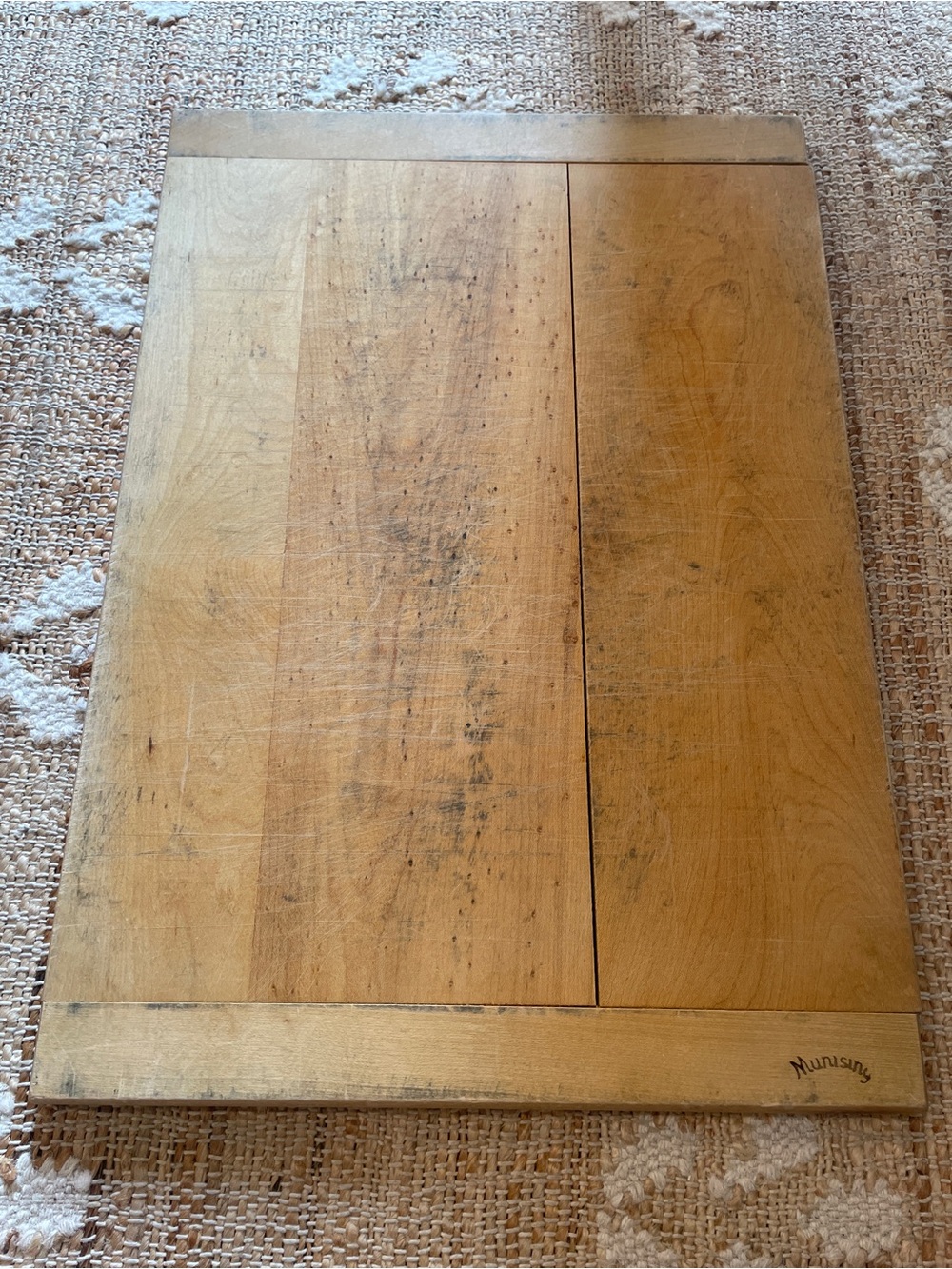 Vintage Antique Primitive Maple Munising Breadboard Cutting Board  14x20 Inches